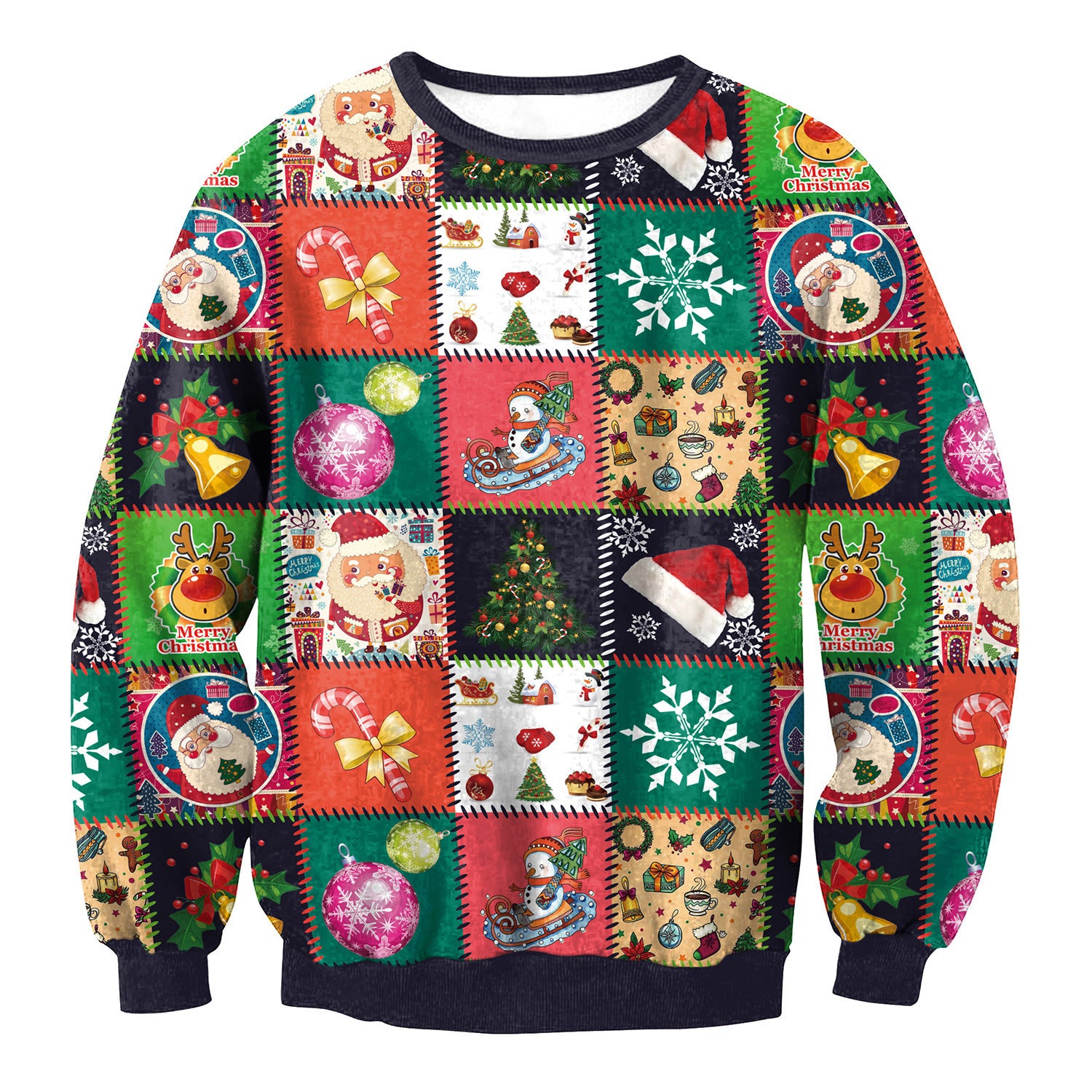 CHRISTMAS SWEATER Vacation Santa Elf Funny Womens Men Sweaters Tops Autumn Winter Clothing