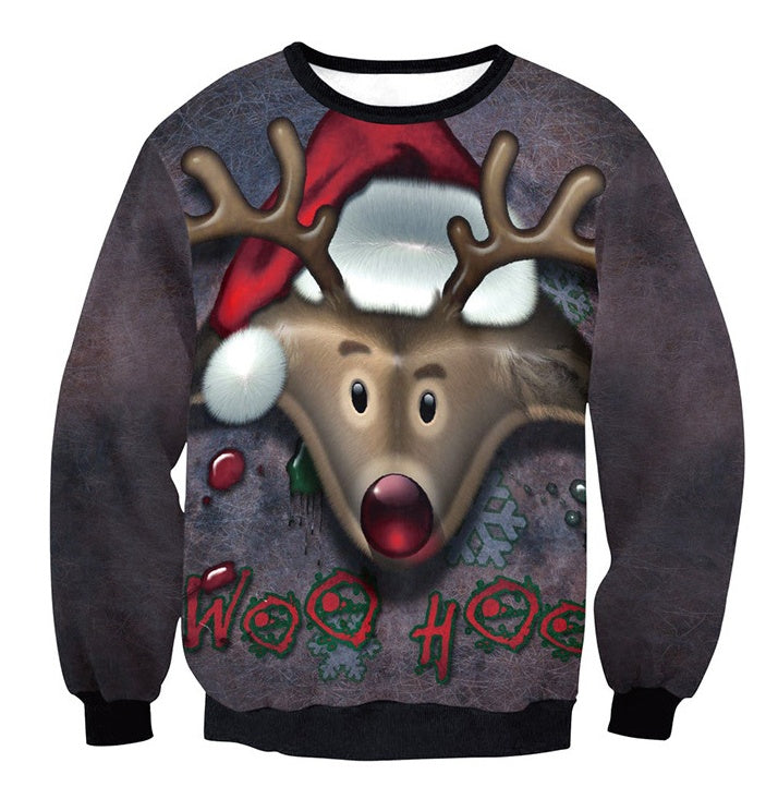 CHRISTMAS SWEATER Vacation Santa Elf Funny Womens Men Sweaters Tops Autumn Winter Clothing