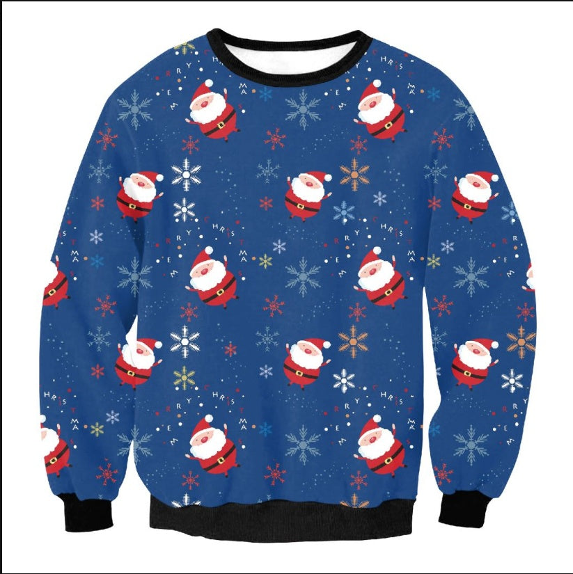 CHRISTMAS SWEATER Vacation Santa Elf Funny Womens Men Sweaters Tops Autumn Winter Clothing