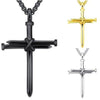 Men's Stainless Steel Nail Cross Pendant Necklace