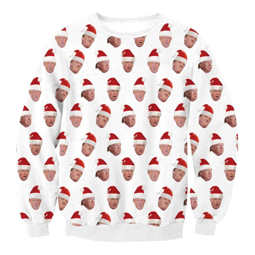 CHRISTMAS SWEATER Vacation Santa Elf Funny Womens Men Sweaters Tops Autumn Winter Clothing