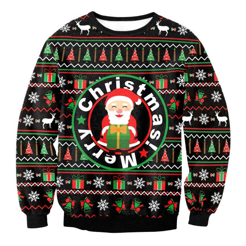 CHRISTMAS SWEATER Vacation Santa Elf Funny Womens Men Sweaters Tops Autumn Winter Clothing