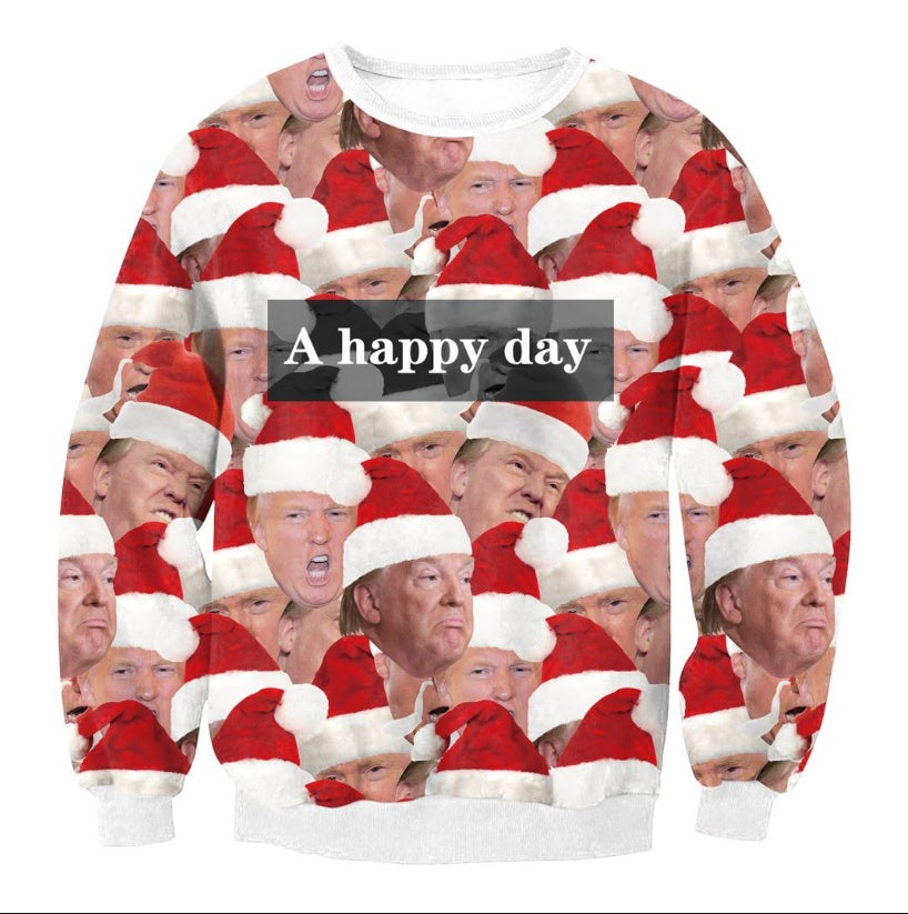 CHRISTMAS SWEATER Vacation Santa Elf Funny Womens Men Sweaters Tops Autumn Winter Clothing