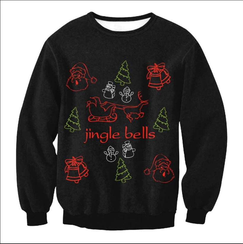 CHRISTMAS SWEATER Vacation Santa Elf Funny Womens Men Sweaters Tops Autumn Winter Clothing