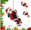 Electric Santa Claus Climbing Ladder Plastic