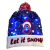 LED Christmas Hat Sweater Knitted Beanie Christmas Light Up Knitted Hat