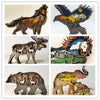 Christmas Decoration Wooden Animal Carving Handcraft Gift Wall Hanging Sculpture