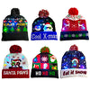 LED Christmas Hat Sweater Knitted Beanie Christmas Light Up Knitted Hat