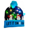 LED Christmas Hat Sweater Knitted Beanie Christmas Light Up Knitted Hat